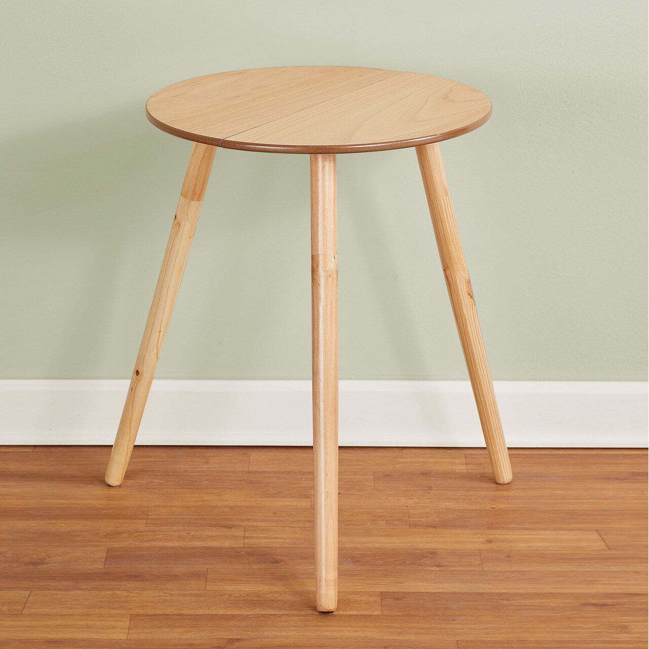 Collections Etc 20-Inch Decorative Round Wooden Side Accent Table